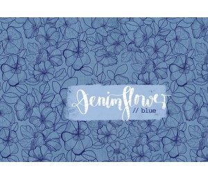 Modal Sweat Lillestoff - Denim Flowers