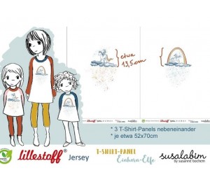 Bio Jersey Lillestoff - Einhorn Elfen Panel