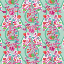 Jersey Flora Blütenranke mint von Swafing