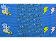 Jersey - Panel Fast as lightning blau lime