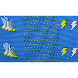 Jersey - Panel Fast as lightning blau lime