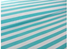 Jersey Ringel 1,5cm weiß dunkelmint Kombistoff