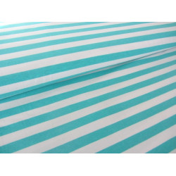 Jersey Ringel 1,5cm weiß dunkelmint Kombistoff