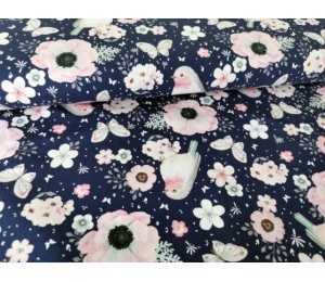 Jersey Panel - Frl. von Julie Little Bird told me blau weiß gestreift