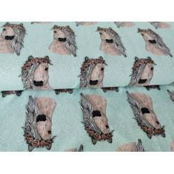 Jersey - Frl. von Julie Pferd mit Blumenkranz mint