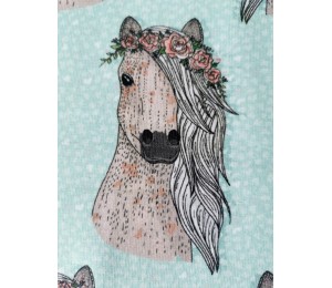 Jersey - Frl. von Julie Pferd mit Blumenkranz mint