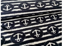 French Terry - Frl. von Julie Anker Kreise gestreift