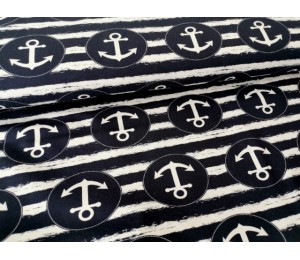 French Terry - Frl. von Julie Anker Kreise gestreift