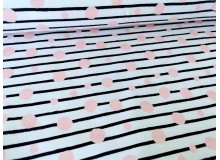 Jersey - Frl. von Julie Punkte rosa schwarz gestreift