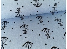 French Terry - Frl. von Julie Anker blau meliert