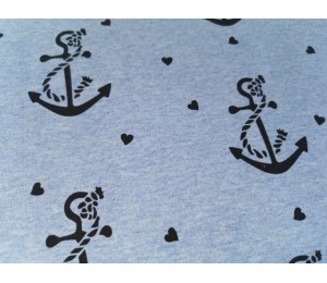 French Terry - Frl. von Julie Anker blau meliert