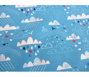 Jersey - Heiter und Wolkig hellblau