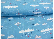 Jersey - Heiter und Wolkig hellblau