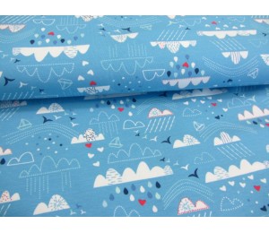 Jersey - Heiter und Wolkig hellblau