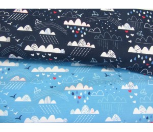 Jersey - Heiter und Wolkig hellblau