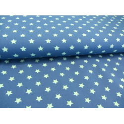 Jersey - Sterne petrol mint