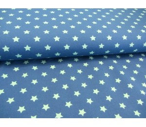 Jersey - Sterne petrol mint