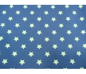 Jersey - Sterne petrol mint