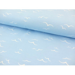 Jersey - Möwen hellblau