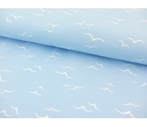 Jersey - Möwen hellblau