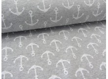 French Terry - Anker grau meliert