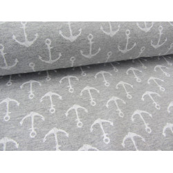 French Terry - Anker grau meliert