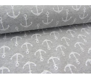 French Terry - Anker grau meliert