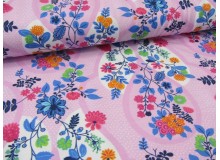 Jersey Flora Blütenranke rosa von Swafing