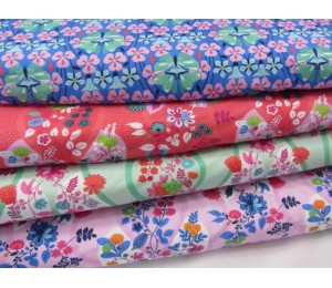 Jersey Flora Blütenranke rosa von Swafing