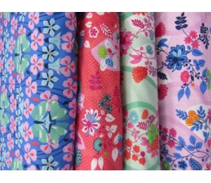 Jersey Flora Blütenranke rosa von Swafing