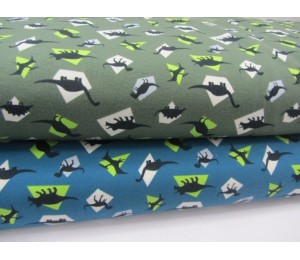 Jersey - Dinosaurier Dinos petrol