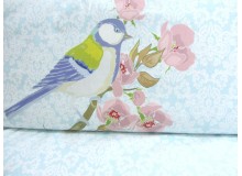 Jersey - Panel Stenzo Vögelchen Paisley hellblau