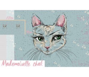 Bio Jersey Lillestoff - Mademoiselle Chat Panel