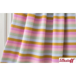 Bio Jersey Lillestoff - Regenbogenringel pastell