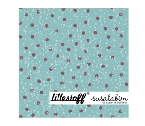 Bio Jersey Lillestoff - Wichtelpunkte blau braun