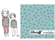 Bio Jersey Lillestoff - Wichtelpunkte blau braun