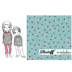 Bio Jersey Lillestoff - Wichtelpunkte blau braun