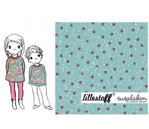 Bio Jersey Lillestoff - Wichtelpunkte blau braun