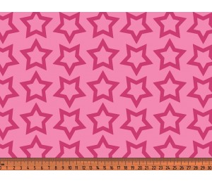 Jersey Star Stripes - Sterne pink rosa
