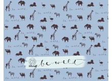 Bio Jersey Lillestoff - Be wild blau