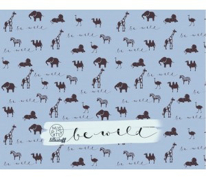 Bio Jersey Lillestoff - Be wild blau