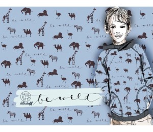 Bio Jersey Lillestoff - Be wild blau