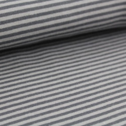 Biojersey Streifen - grau mini