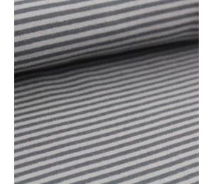 Biojersey Streifen - grau mini