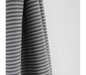 Biojersey Streifen - grau mini
