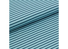 Biojersey Streifen - hellblau dunkelblau
