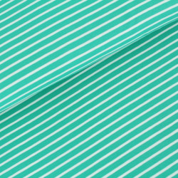 Biojersey Streifen - Ringel smaragd