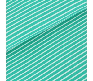 Biojersey Streifen - Ringel smaragd