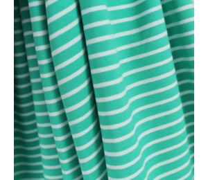 Biojersey Streifen - Ringel smaragd