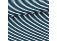 Bio Jersey Stoffonkel - Streifen water by night  Stoffonkel